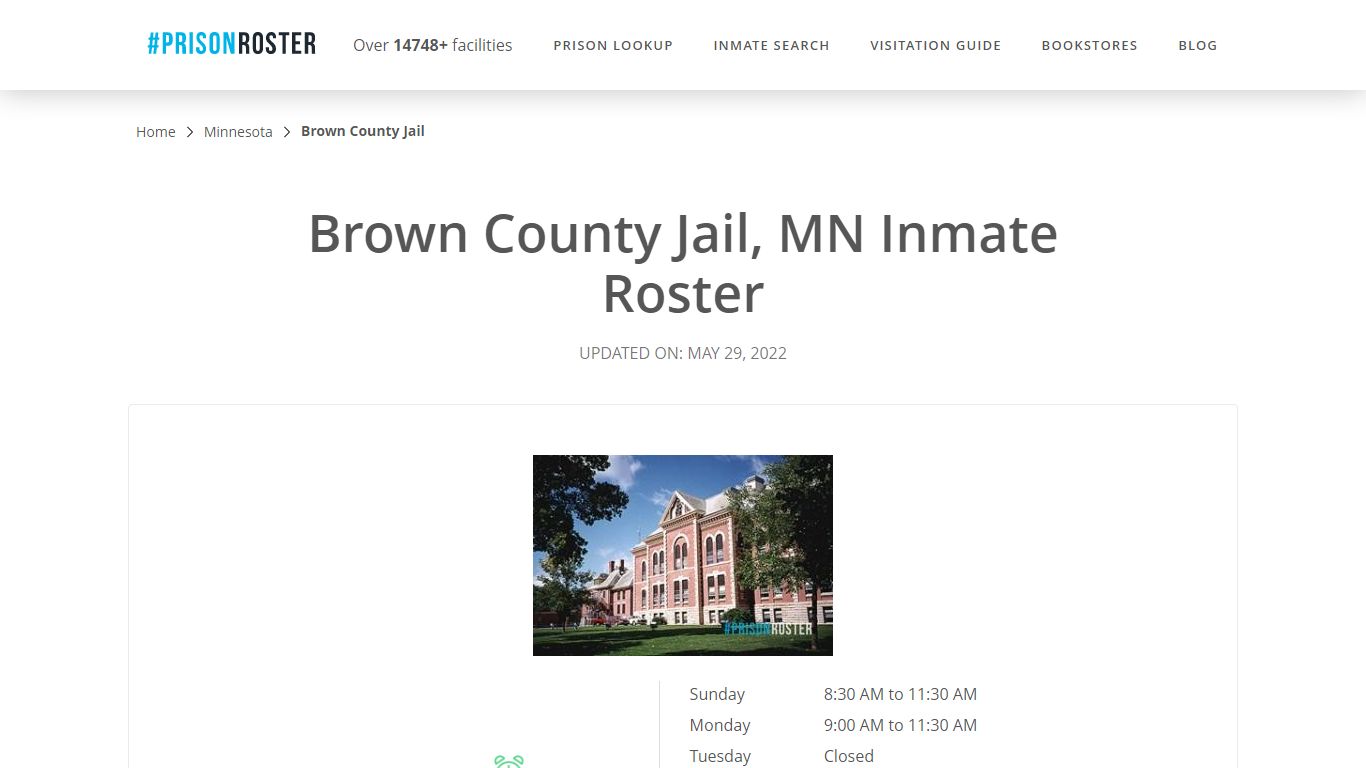 Brown County Jail, MN Inmate Roster